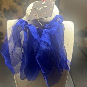 Chic Blue Statement Earrings